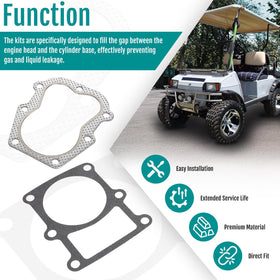 MOTOQUEEN gasket kit packaging shows included base and head gaskets.