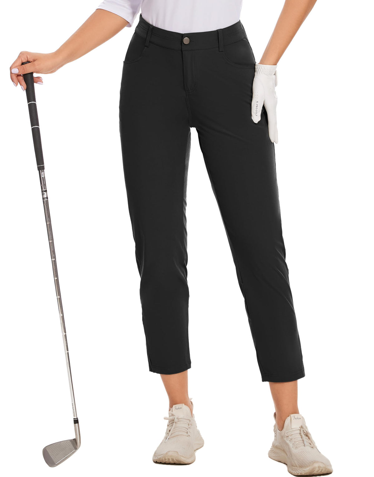 Mottepi women's golf pants with four pockets for on-course storage.