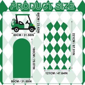 Moukeren golf arch cover 180x80 green elastic backdrop for versatile layouts