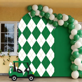 Moukeren golf backdrop display green ideal for photo corners and stages