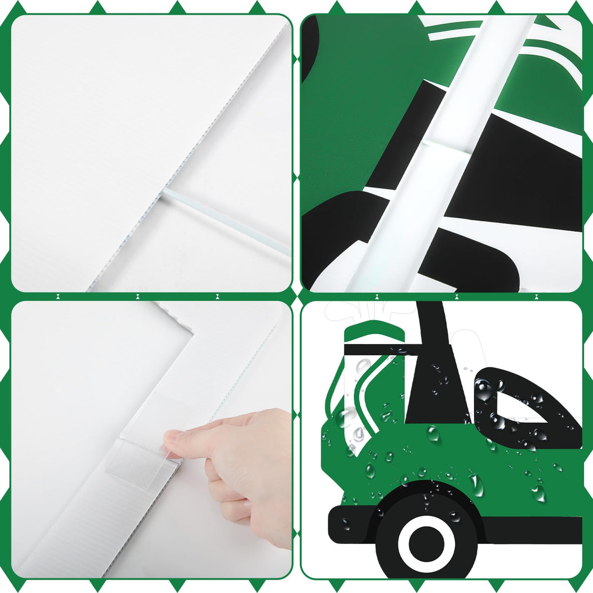 Moukeren golf decor setup green demonstrates cohesive party backdrop