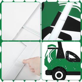 Moukeren golf decor setup green demonstrates cohesive party backdrop