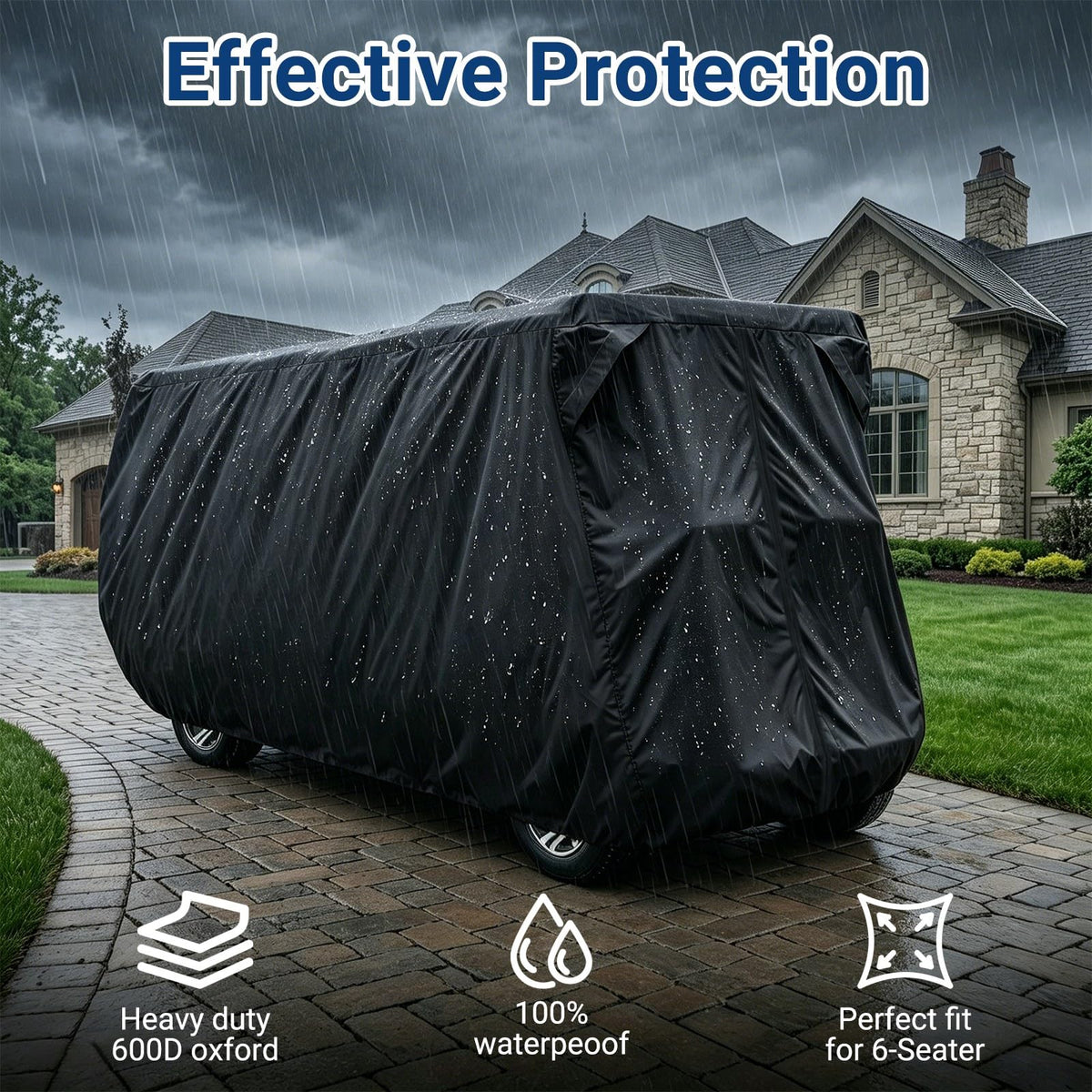 Moveland durable 300D polyester resists stretching when wet