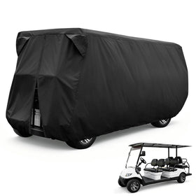 Moveland six‑passenger golf cart cover front view protects from dust and sun