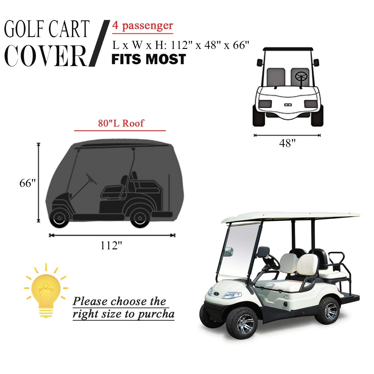 Moveland golf cart cover includes insulated inner layer for enhanced protection.