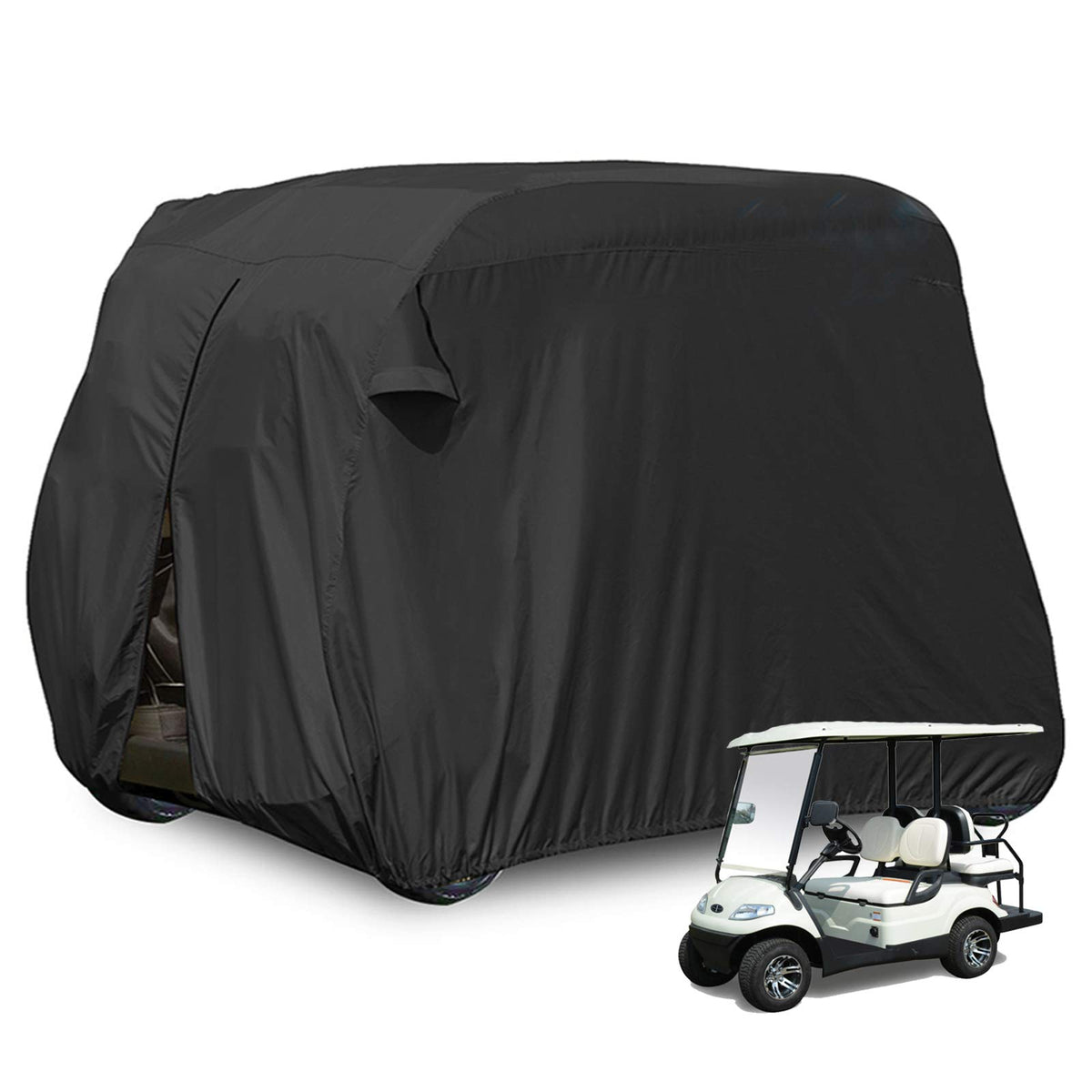 Moveland golf cart cover with waterproof-dustproof finish for all-weather protection.