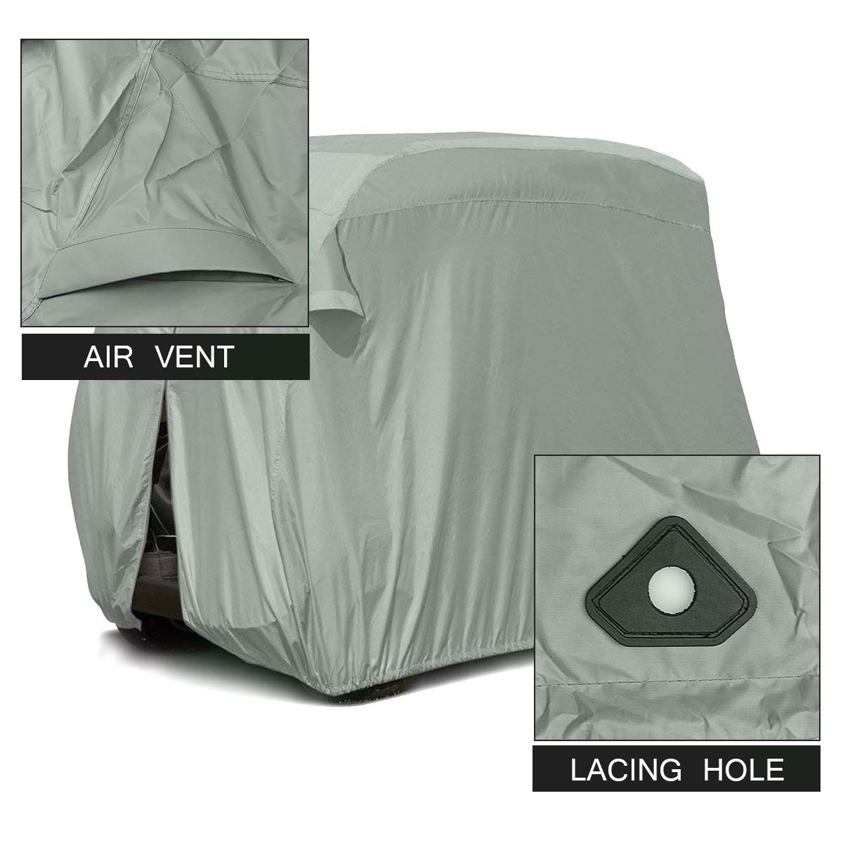 Moveland 300D PU coated fabric close up indicating water resistance.