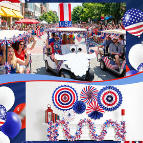 Movinpe mounting straps and ropes keep decorations secure during windy parades