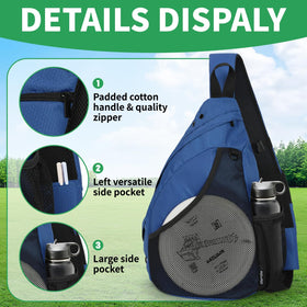 MYQ MOYAQI ergonomic one-strap design for balanced comfort during long rounds.