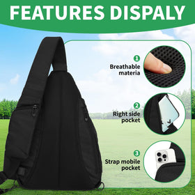 MOYAQI Disc Golf Bag back panel provides comfortable padded support