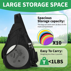 MOYAQI Disc Golf Bag retriever holder enables quick on course retrieval