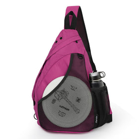 MOYAQI rose pink disc golf bag exterior designed for easy carry and organization.