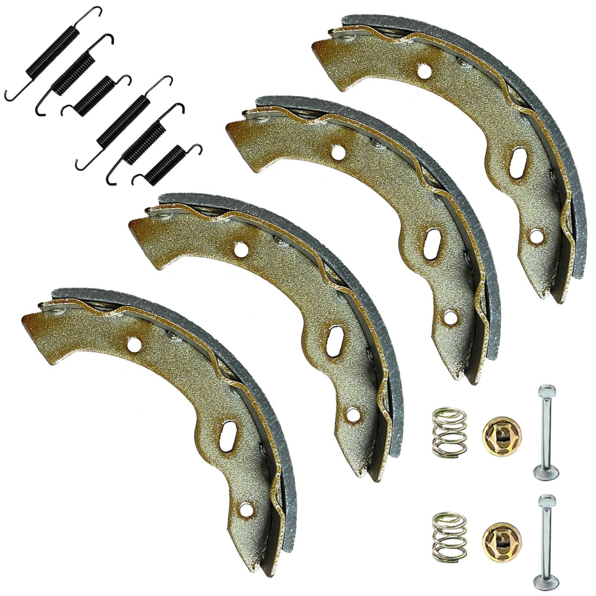 MTCHINGS EZGO brake shoes closeup highlighting durable friction surface for consistent braking