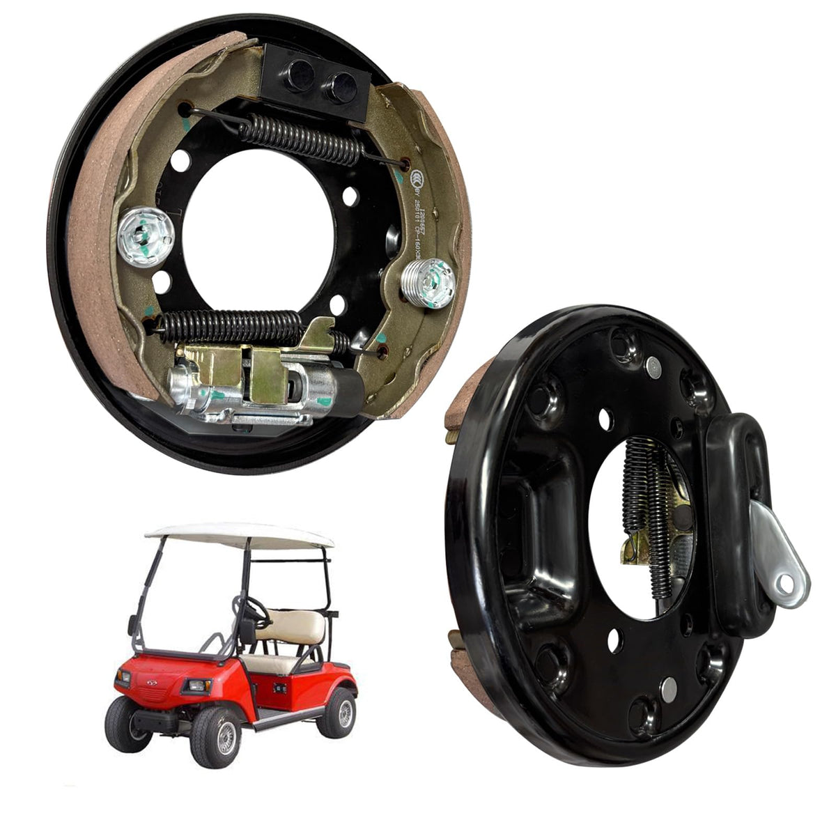 MTCHINGS golf cart brake cluster rear-assembly for EZGO; durable, reliable stopping performance.