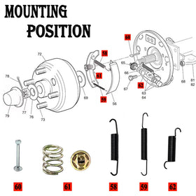 MTCHINGS installation-ready brake kit mounting image for quick setup on your cart