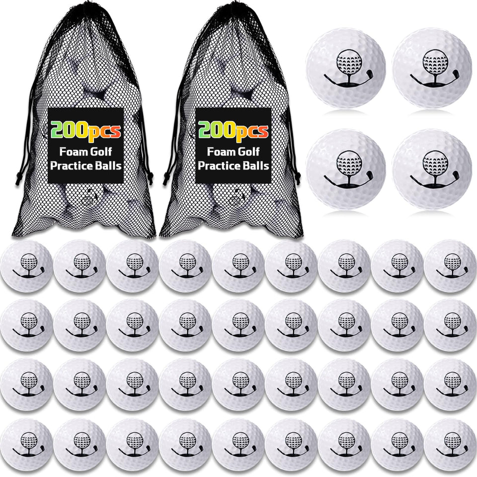 Mudder 200 pcs foam golf balls bulk for safe backyard practice and family play