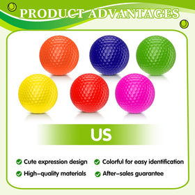 Mudder yellow emoticon golf ball, bright for color coded drills.