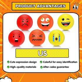 Mudder emoticon-face golf ball yellow laugh adds fun to training