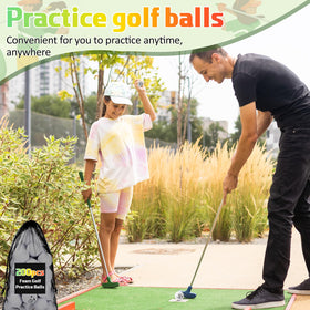 Mudder golf practice balls trajectory simulation with dimple texture for precision