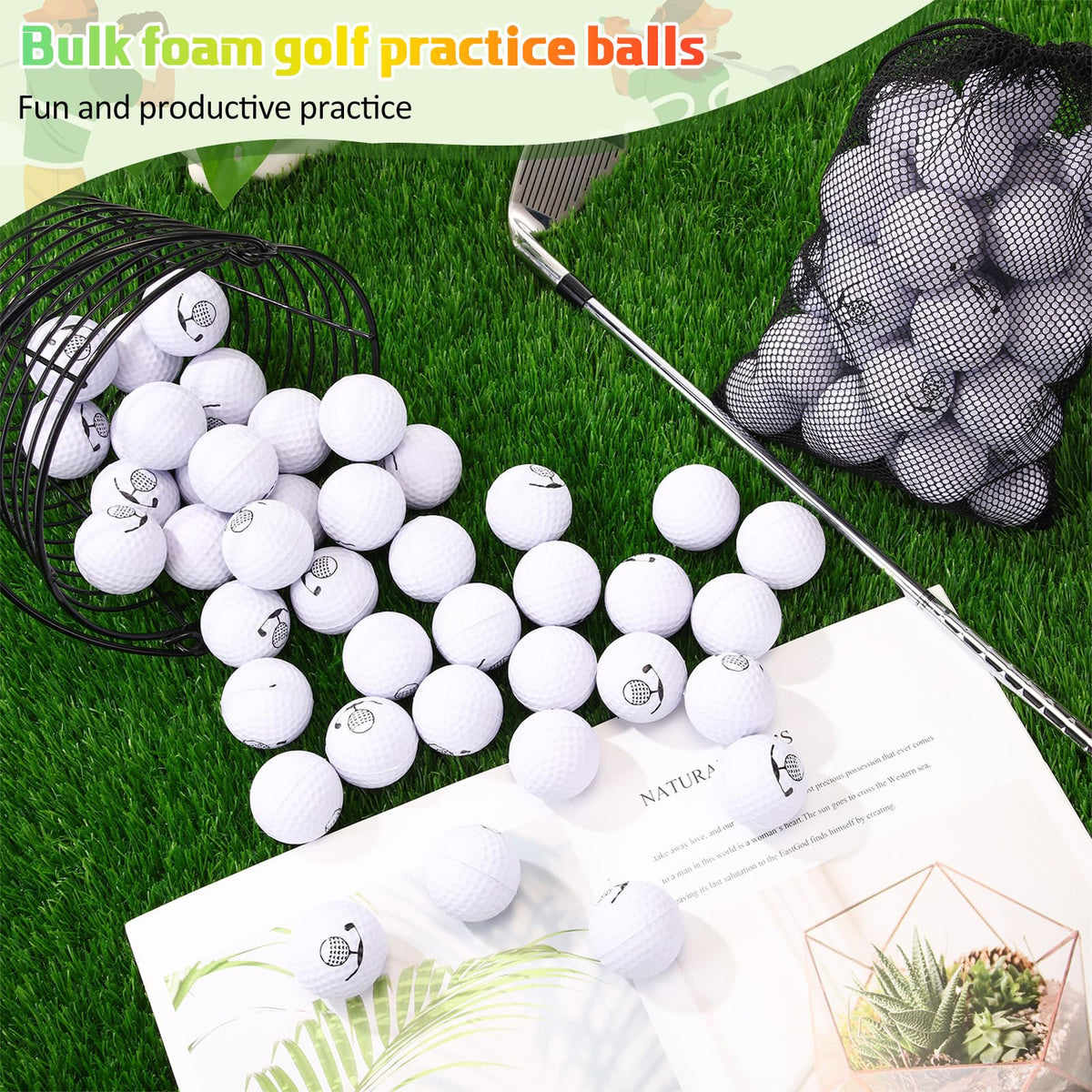 Mudder white foam golf balls set ships clear and safe learning tool