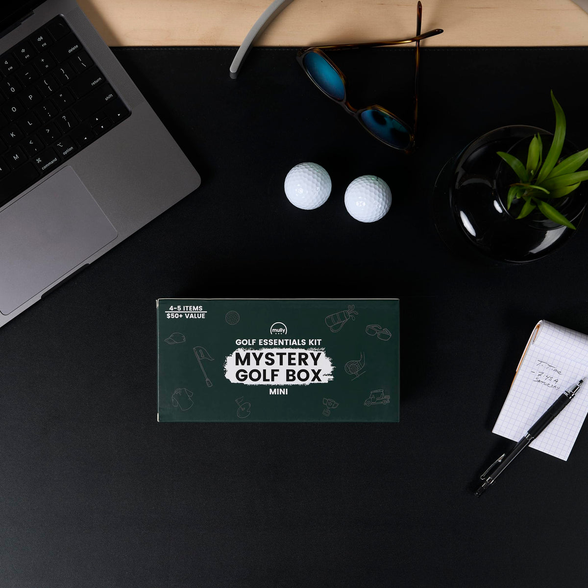 Mullybox tees montage shows ready-to-use accessories for quick setups.