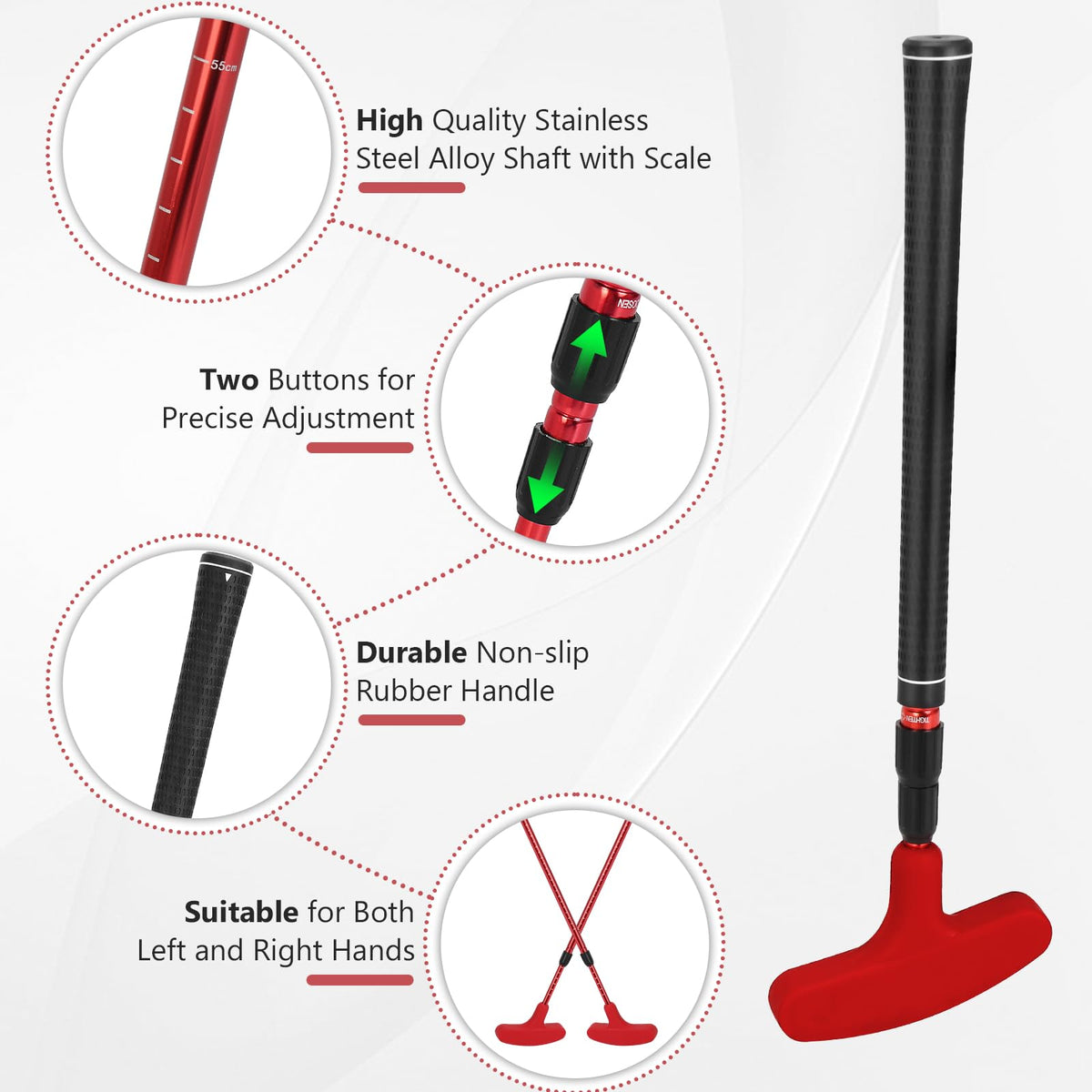 MultiOutools 6 balls and 2 flag cups provide complete practice kit.