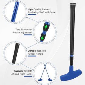 MultiOutools portable lightweight putter fits any golf bag for travel.