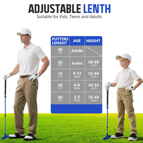 MultiOutools weighted-head putter with silicone coating for durability.