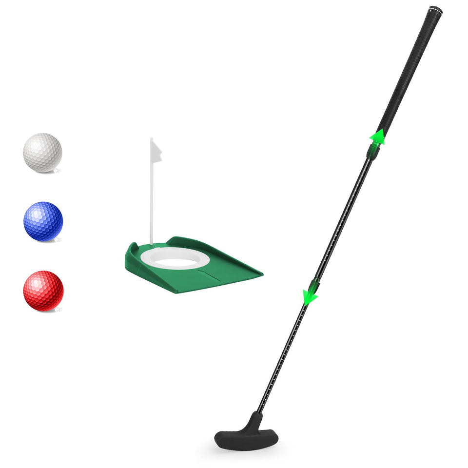 MultiOutools golf putter aluminum shaft close-up showing durable construction for training