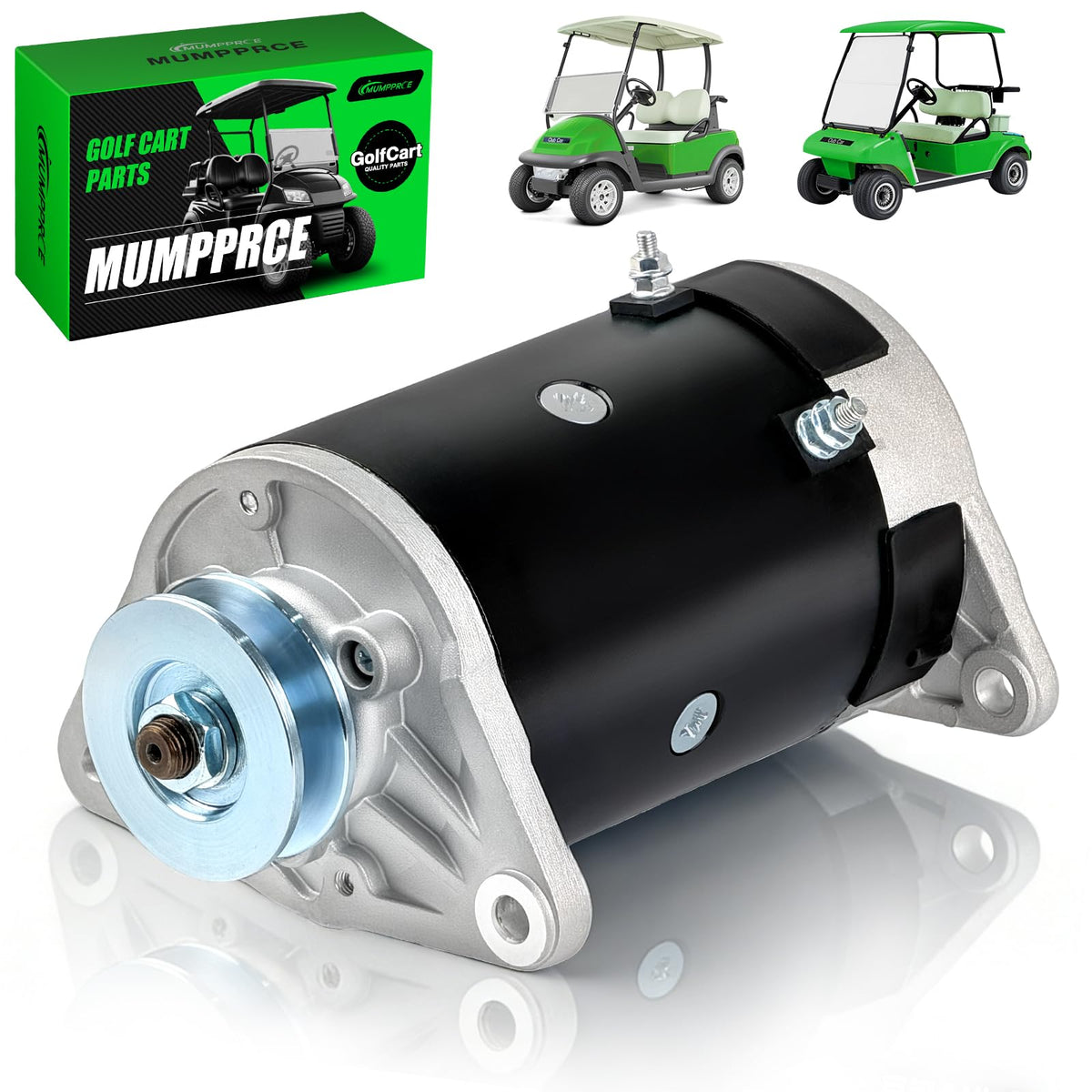 MUMPPRCE 12V 23A Club Car starter, front view, reliable power