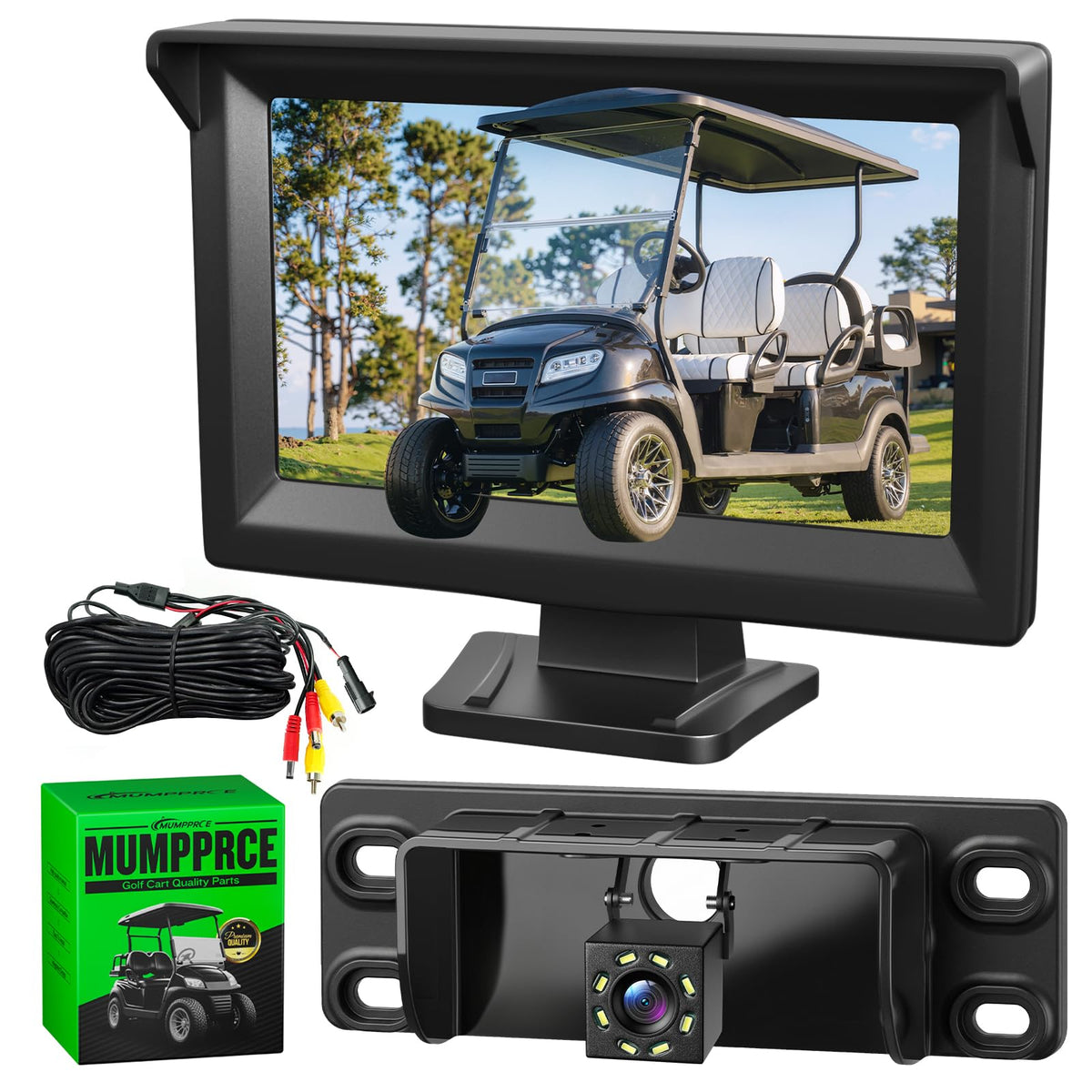 MUMPPRCE 12V golf cart camera kit aids safer reversing.