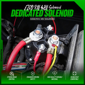 MUMPPRCE 48V RXV solenoid relay installed on cart for consistent operation