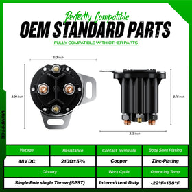 MUMPPRCE EZGO RXV solenoid relay terminals deliver secure connection