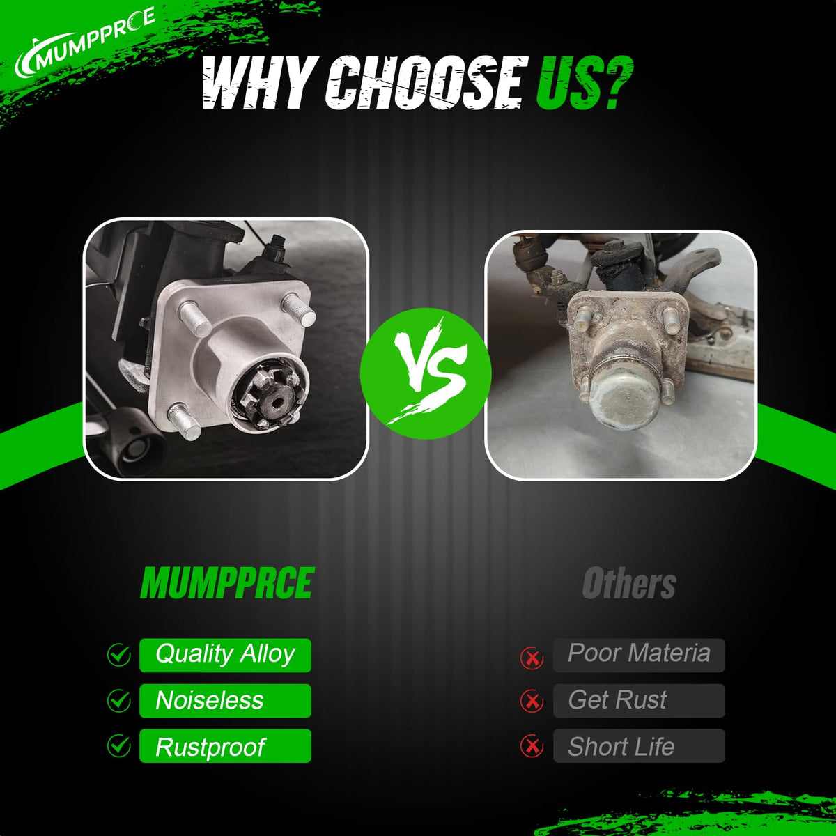 MUMPPRCE bearing L44643 compatible hub for durable wear resistance.