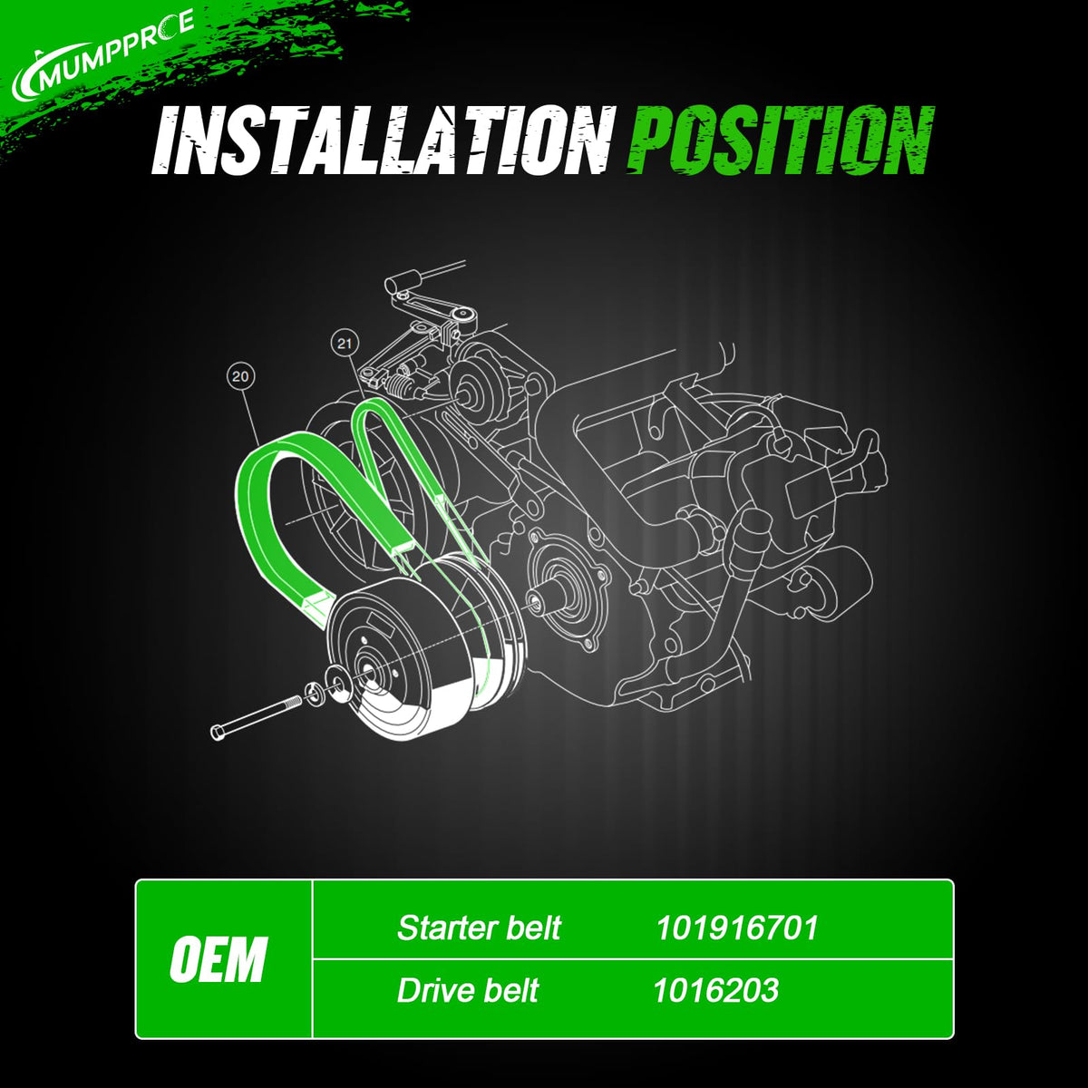 MUMPPRCE belt durability image highlights long-lasting performance under demanding use.
