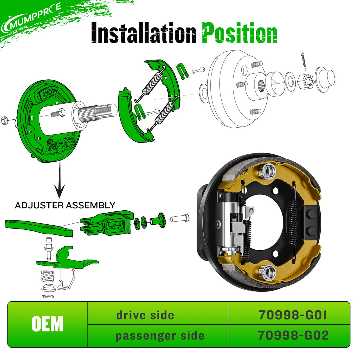 MUMPPRCE brake assembly heat-dissipation core maintains performance