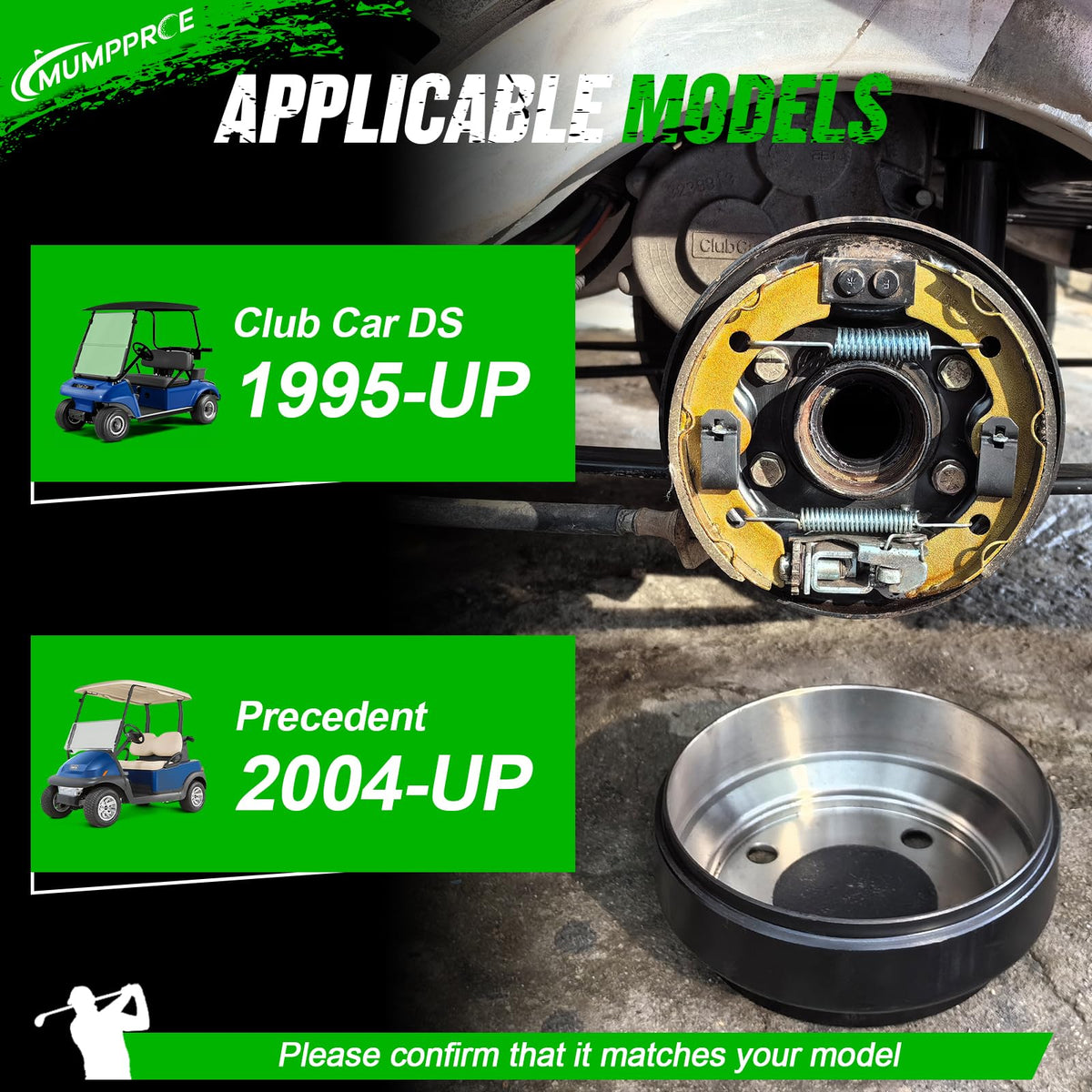 MUMPPRCE brake drum assembly close-up highlighting durable construction for daily use