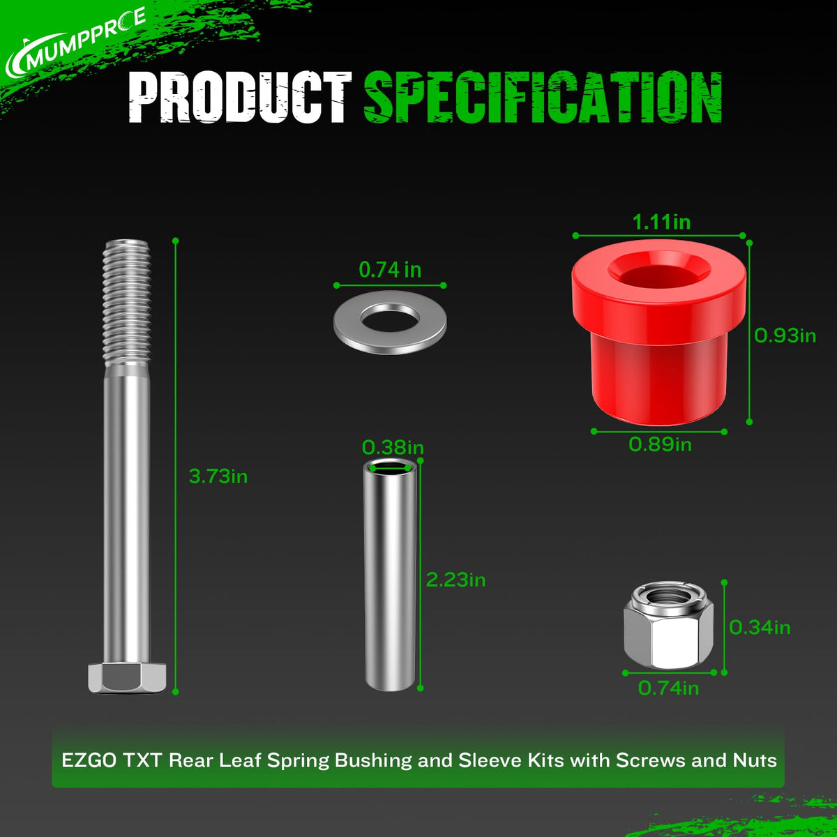 MUMPPRCE Club Car DS bushings for rear leaf springs.