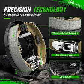 Close-up of DS/Precedent brake cluster showing high-strength alloy construction.