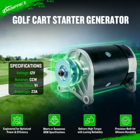 MUMPPRCE Club Car DS/Precedent starter, side view for easy installation