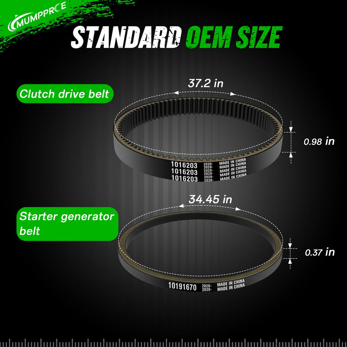 MUMPPRCE installation guide image demonstrates easy belt replacement steps.