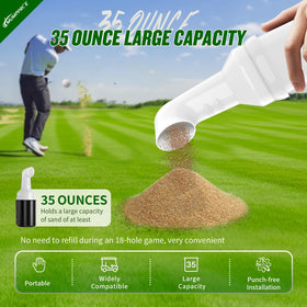 MUMPPRCE divot filler sand bottle installed without drilling, saving time on course