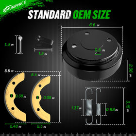 MUMPPRCE DS/Precedent model brake area image shows hub and drum compatibility