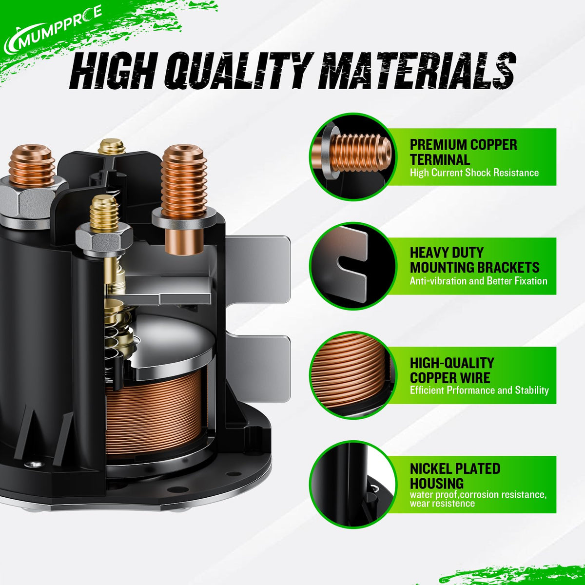 MUMPPRCE EZGO 48V solenoid relay in MPT 800/1000 on-course reliability.