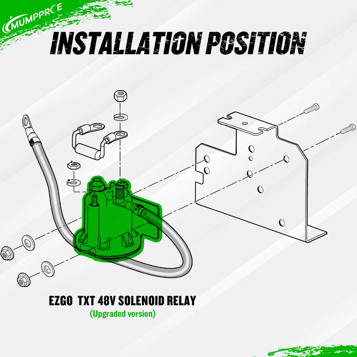 MUMPPRCE EZGO 48V solenoid relay quality-check process for assurance.