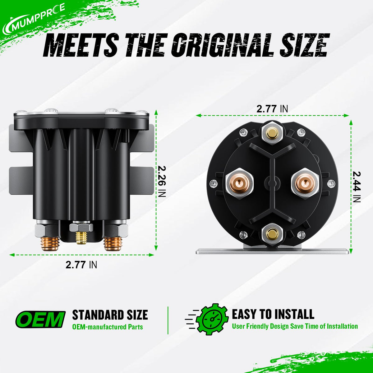 MUMPPRCE EZGO 48V solenoid relay under load demonstrates stable conductivity.
