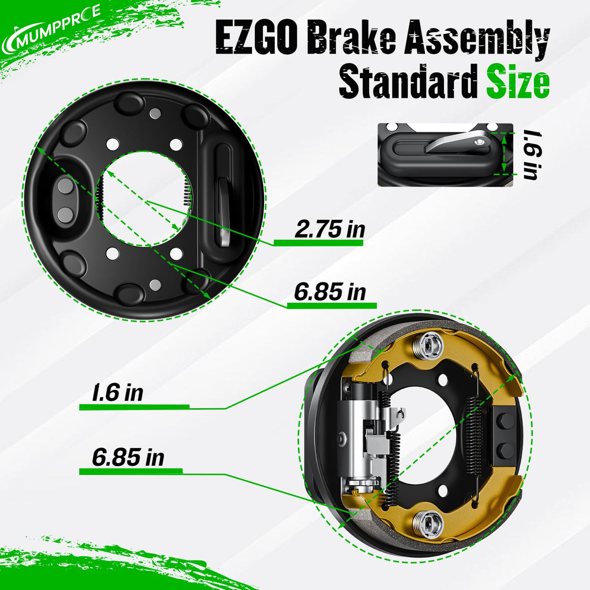 MUMPPRCE EZGO brake kit packaged with included components