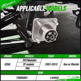 MUMPPRCE EZGO hub assembly 2-pack for convenient maintenance and quick service.