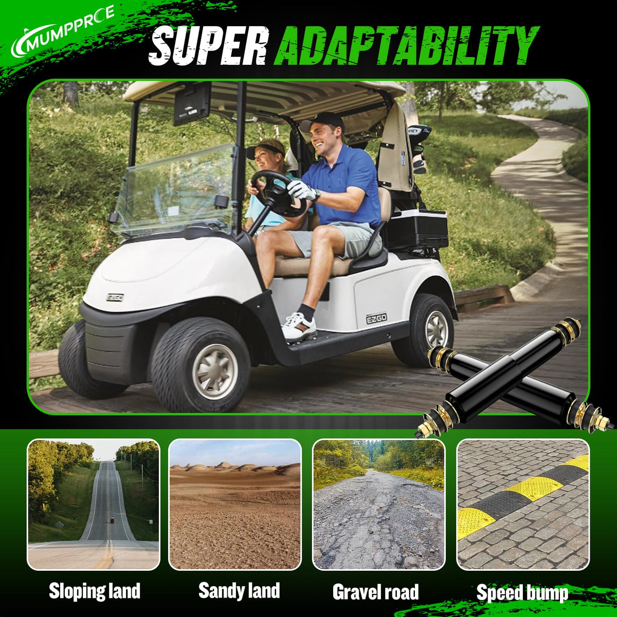 MUMPPRCE EZGO Medalist front shock delivers confident handling