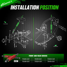 MUMPPRCE EZGO Medalist compatible shock for front or rear mounting.